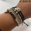 6Pcs Bohemian Stretch Beaded Bracelets Multi Layer Evil Eye Hand Bracelet Stackable Handmade Jewelry Accessories