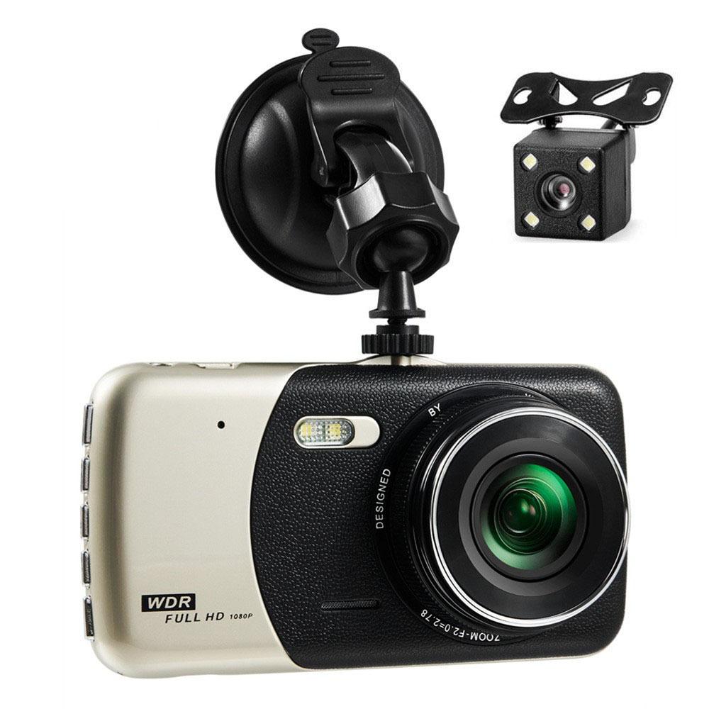 

High Definition 1080P Dual Lens Driving Recorder 4 Inch Screen Large Wide Angle, Front and Rear Dual Recorder Reversing Image