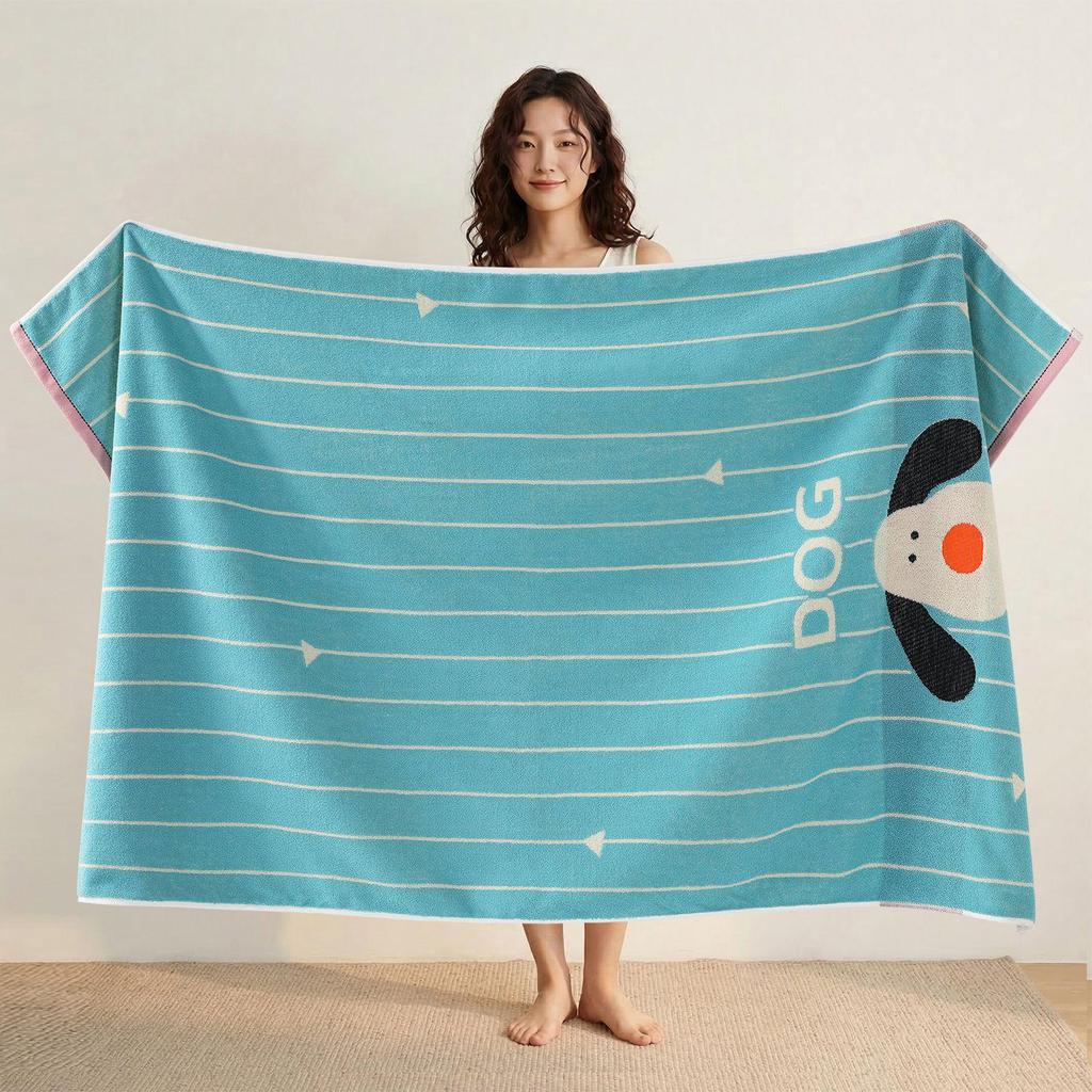 100% Cotton Thickened Quick-Dry Bath & Beach Towel - Enlarged & Premium Quality for Men