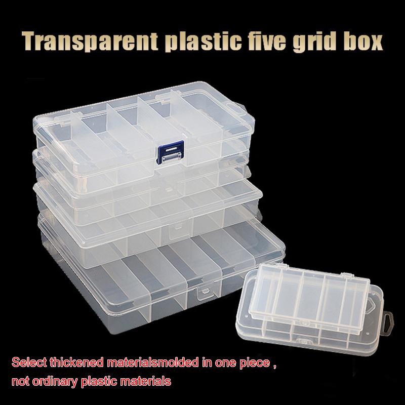 Scatola Luya 5 Scomparti Organizzatore Attrezzatura da Pesca Scatola Trasparente in Plastica per Accessori Esca Artificiale Rana Raggio Scatola per Esca Luya Amo da Pesca