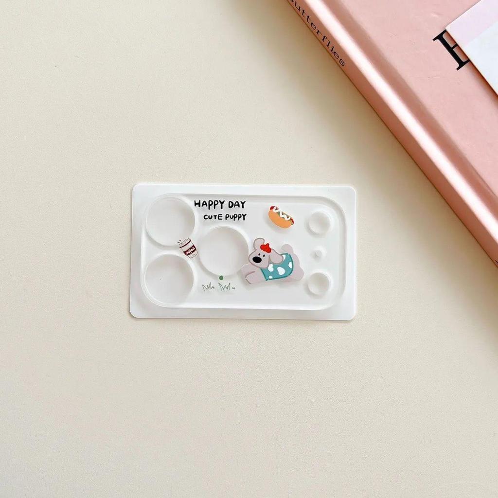 Adorable iPhone 17 Pro Max Lens Sticker: Little Bear & Kitty Camera Decoration with Pen Holder and Nail Stickers!