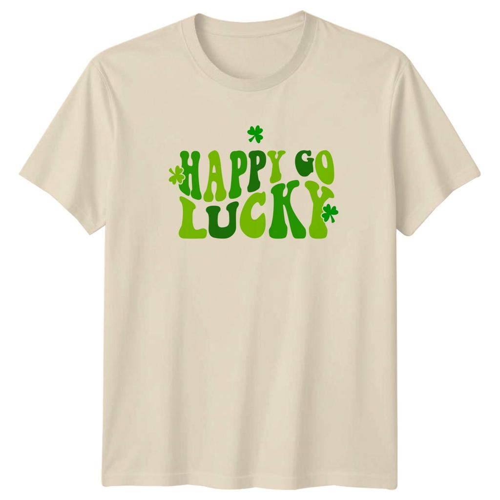Happy Go Lucky TShirt Groovy St Patricks Day Holiday