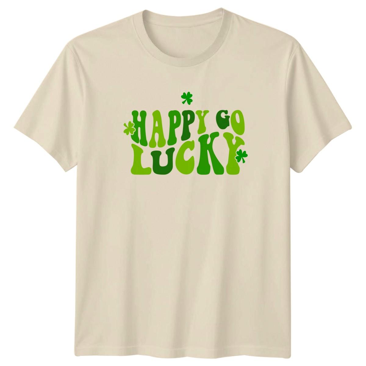 Happy Go Lucky T-Shirt Groovy St Patricks Day Holiday XXL