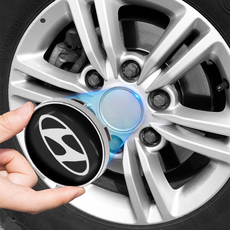 4 Stück 60mm Auto Radnabenkappen Auto Radmitte Abdeckung Radkappen Autozubehör Für Hyundai Santa Fe Sonata Solaris Azera Creta I30 Ix25 Tucson IX35