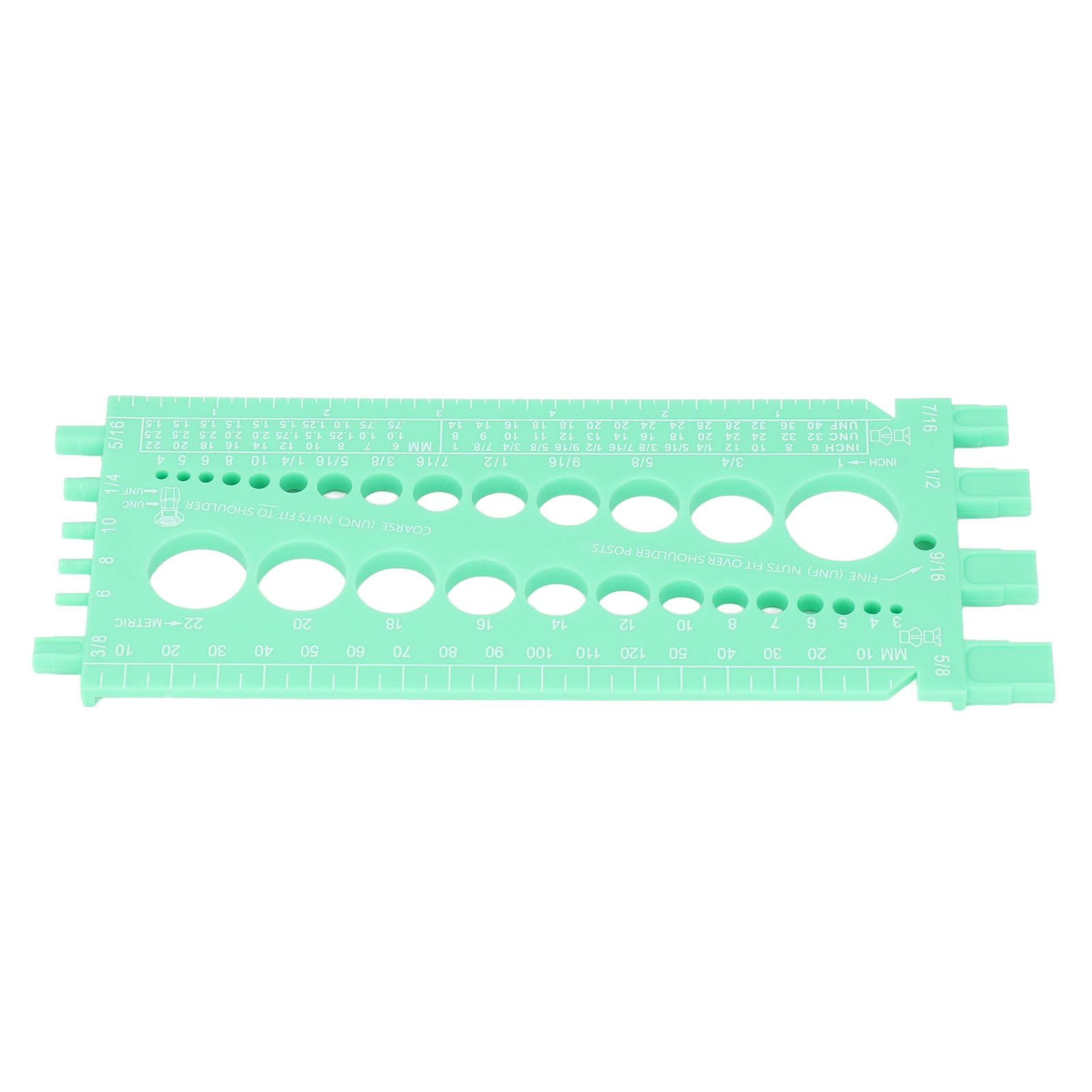 

Инструмент для измерения болтов, пластиковый, интегрированный, портативный, дюймовая и миллиметровая шкала, резьбомер для гаек и болтов