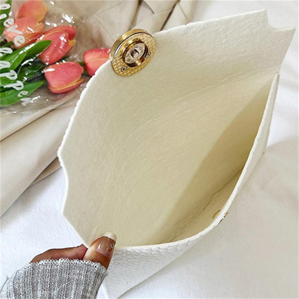Fashion Envelope Felt Clutch Bag for Women Casual Evening Handbag and Solid Color Handheld Pouch
