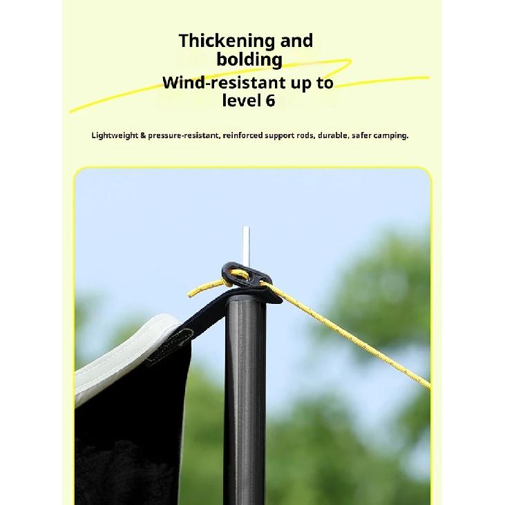 Heavy Duty Waterproof Camping Sunshade Tarp UV Resistant Black Coated Extra Thick Outdoor Canopy Rain Shelter Portable Toldo