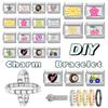 Y2K Colorful Charm Sun Leopard Heart Star Ball Fruit Flower Italian Charm Links Fit 9MM Stainless Steel Bracelet DIY Making Gift