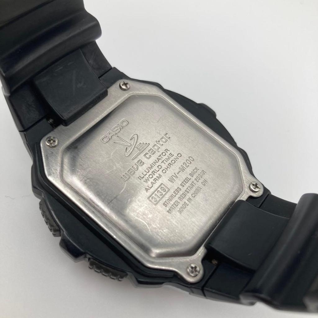Used CASIO WAVE CEPTOR Radio Controlled Watch Working 00s