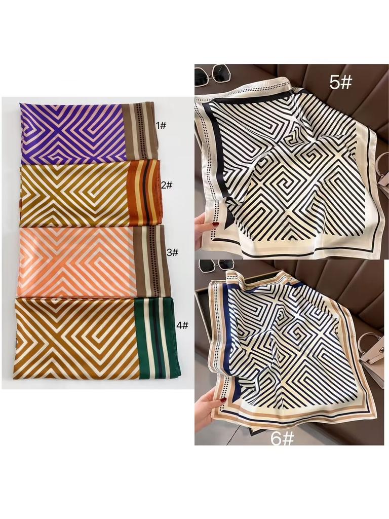 European and American silk scarves retro-printed paisley pattern 71 square scarf bag head versatile scarf