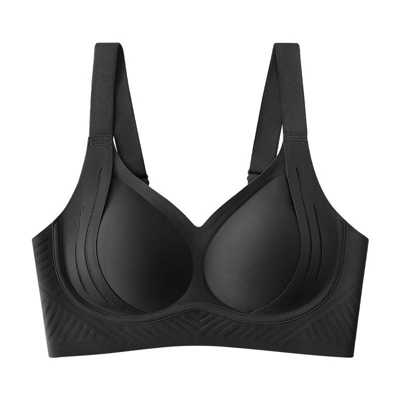 Plus Size Seamless Bra: Soft Support, Fixed Cup for Large Breasts, Anti-Gravity, Reduces Appearance, Gathers Underarm Fat.