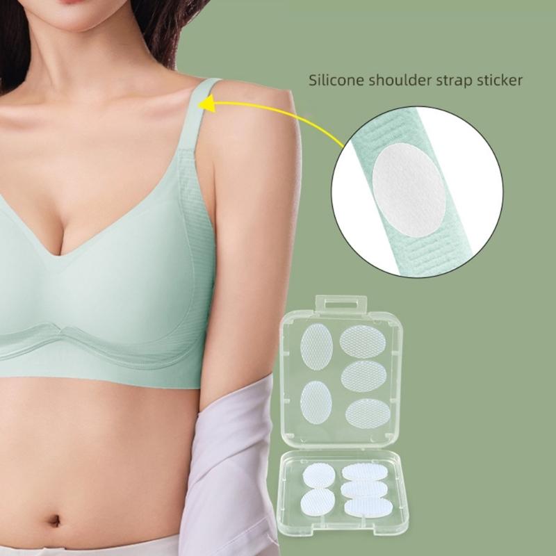 Anti-Slip Shoulder Protectors Pads Slip Shoulder Pad Ease Shoulder Discomfort Adhesive Silicone Bra Strap Cushions Holder