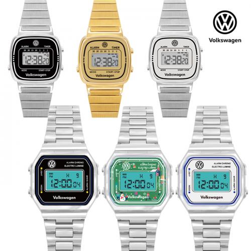 

[Volkswagen Watch] Volkswagen Watch Metal Digital Watch VW-Beetle NewTro VW-BeetleSNOW-WH
