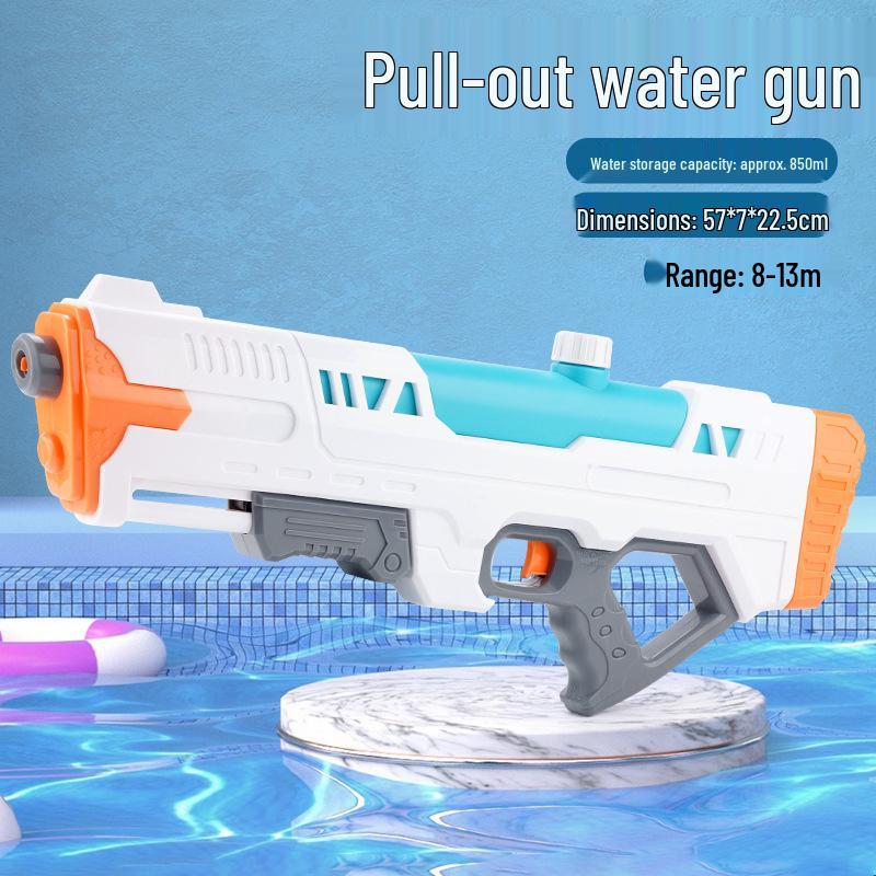 Gatling Large-Capacity Water Gun - Pull-Out Type for Men & Girls, Perfect for Rafting & Water Splashing Festivals