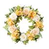 Practical Handmade Silk Rose Wreath with Leaf Portable Accessory for Weddings and Home Decoration Florals Garlands