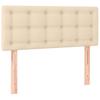 Vidaxl Continental Bed With Mattress, Cream, 120X190 Cm, Fabric