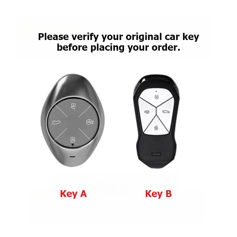 For Xpeng P7 P5 G6 G9 G3i Car Key Case Cover Shell Fob Protector Nappa Leather Protective Keychain Cover Interior Accessories