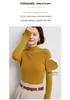Women's Striped Slim-Fit Cashmere Sweater - High-Neck, Long Sleeve, Autumn/Winter Knitwear