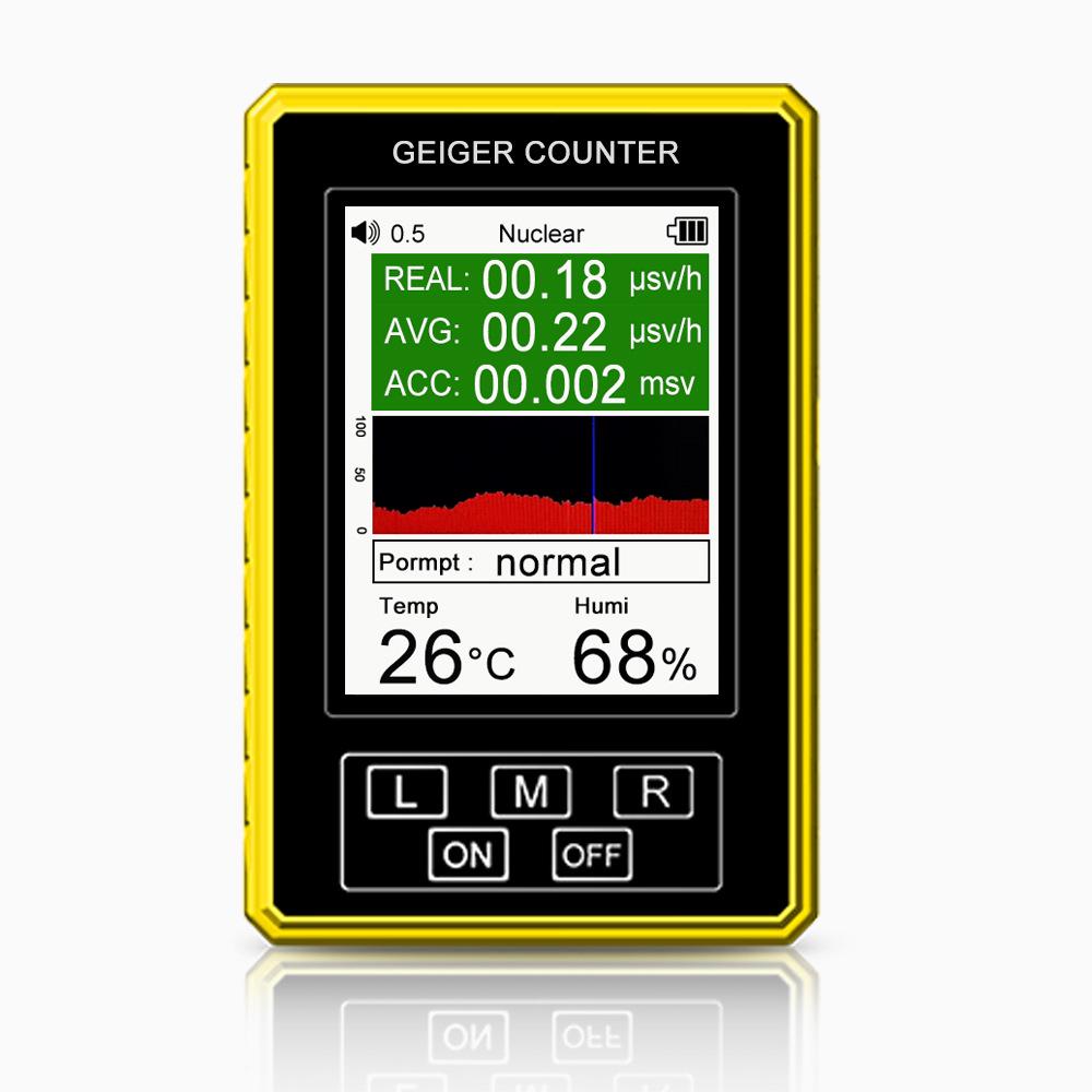XR3 PRO BR-9C: 4-in-1 Geiger Nuclear, Electromagnetic Radiation, Temperature, and Humidity Detector