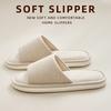 Japanese-style unprinted cotton and linen slippers women's home spring indoor wooden floor high-end linen slippers guests four seasons