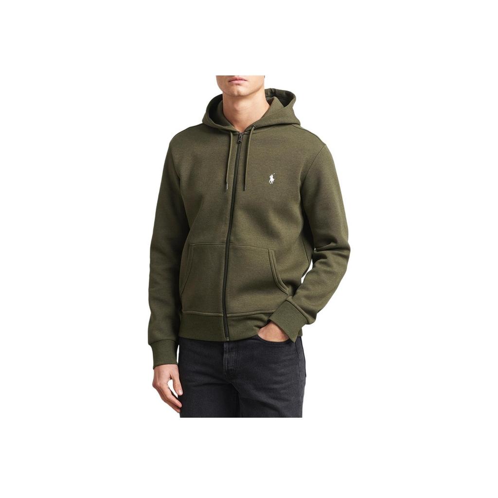 Polo Ralph Lauren Logo Embroidered Hooded Zip-Up Long Sleeve Sweatshirt Men Sweatshirt Green 710881517-051