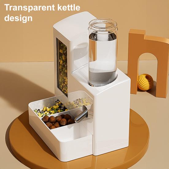 Automatic Hamster Feeder 3 in 1 Food And Water Dispenser 3-Cell Feeding Station with 125ml Bottle for Home Bunny Ferrets Small Animal