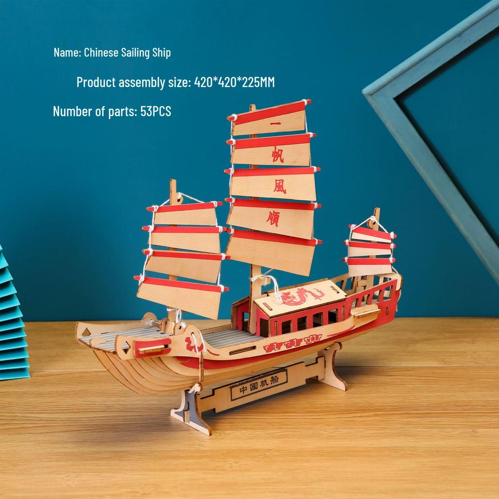 3D Wooden Fighter Bomber & Warship Puzzle Toy for Kids