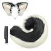 1/2 Stück Kunstpelz Tier-Schwanz Hundeschwanz Hundeohren Stirnband Halloween Cosplay Kostüm Hundeohren Haarband Hundeschwanz Hunde Kostüme