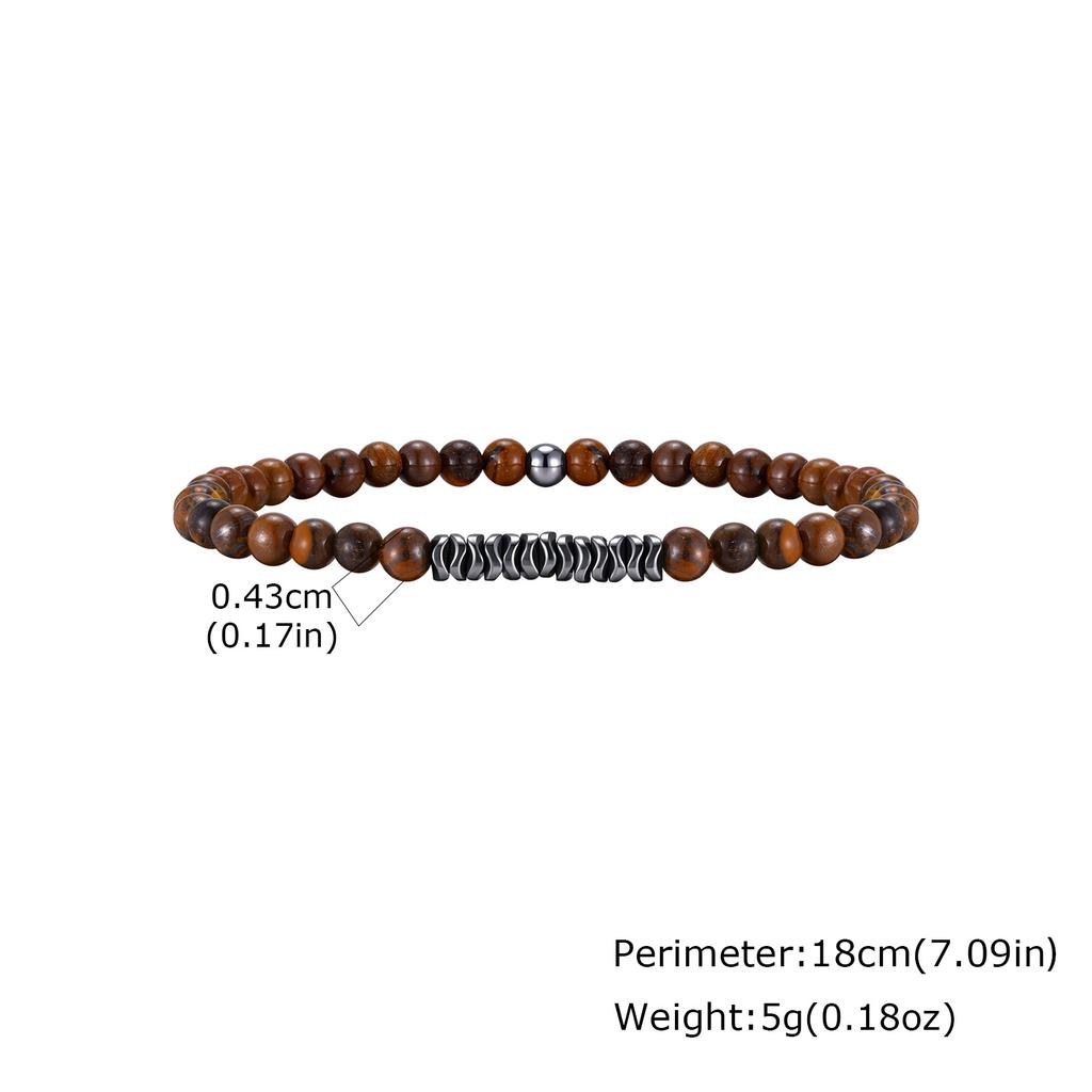 Simple Natural Stone Beads Bracelets for Men 4mm Natural Turquoises Tiger Eye Stone Elastic Bracelet Fashion Meditation Jewelry