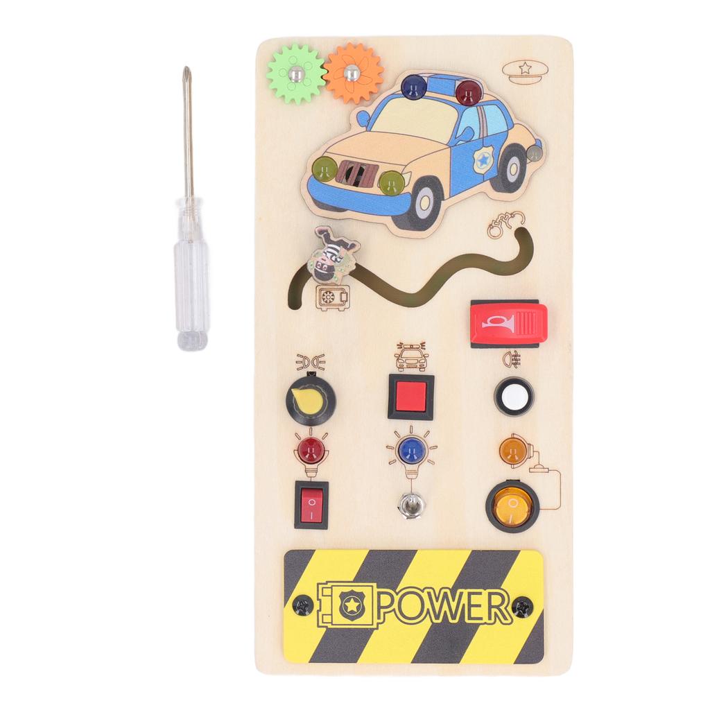 Light Up Switch Board Educational Basswood Hand Eye Coordination LED Light Switch Sensory Board for