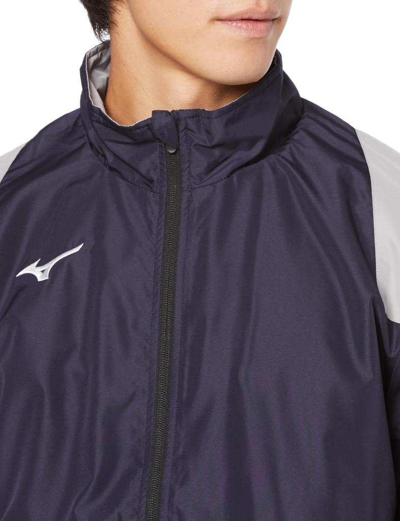 Training Wear Breath Thermo Warmer Jacket Moisture Absorption Heat Generating 32MEA655 Deep Gray 2XL [Mizuno] Navy/Alloy