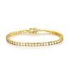 OEVAS 3mm High Carbon Diamond Tennis Bracelet S925 Silver Plated Gold Lab Diamond Bracelet Fine Jewelry