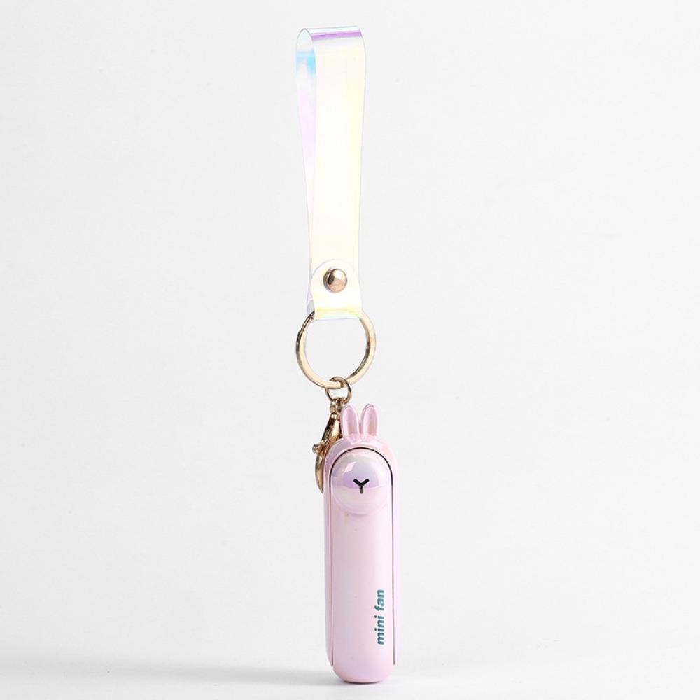 

USB Charge Mini Folding Fan Lightweight Handheld Fan Small Pocket Keychain Fan Camping розовый