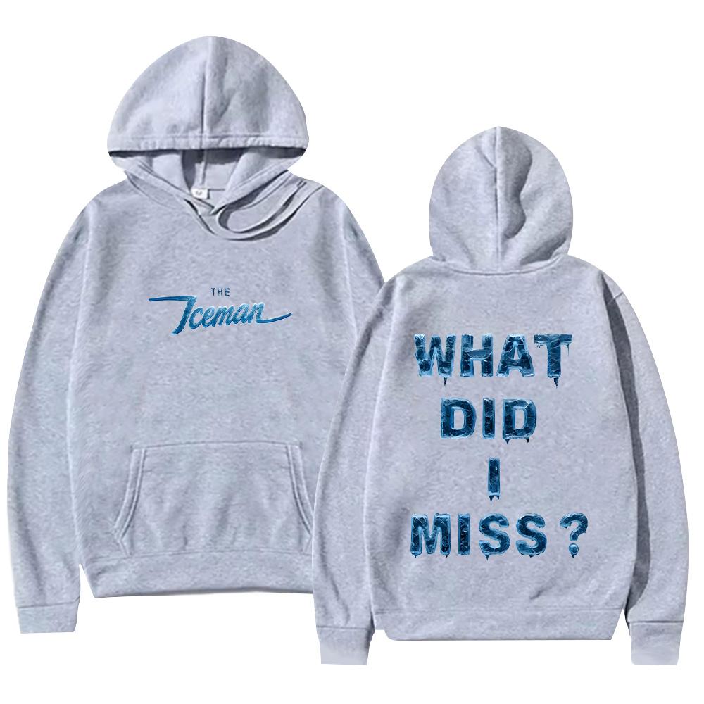 Drake ICEMAN “Cosa Mi Sono Perso?"""Felpa A Double Face con Grafica Lettere Frozen Pullover Estetica Fredda Streetwear Unisex Vestiti Larghi"""