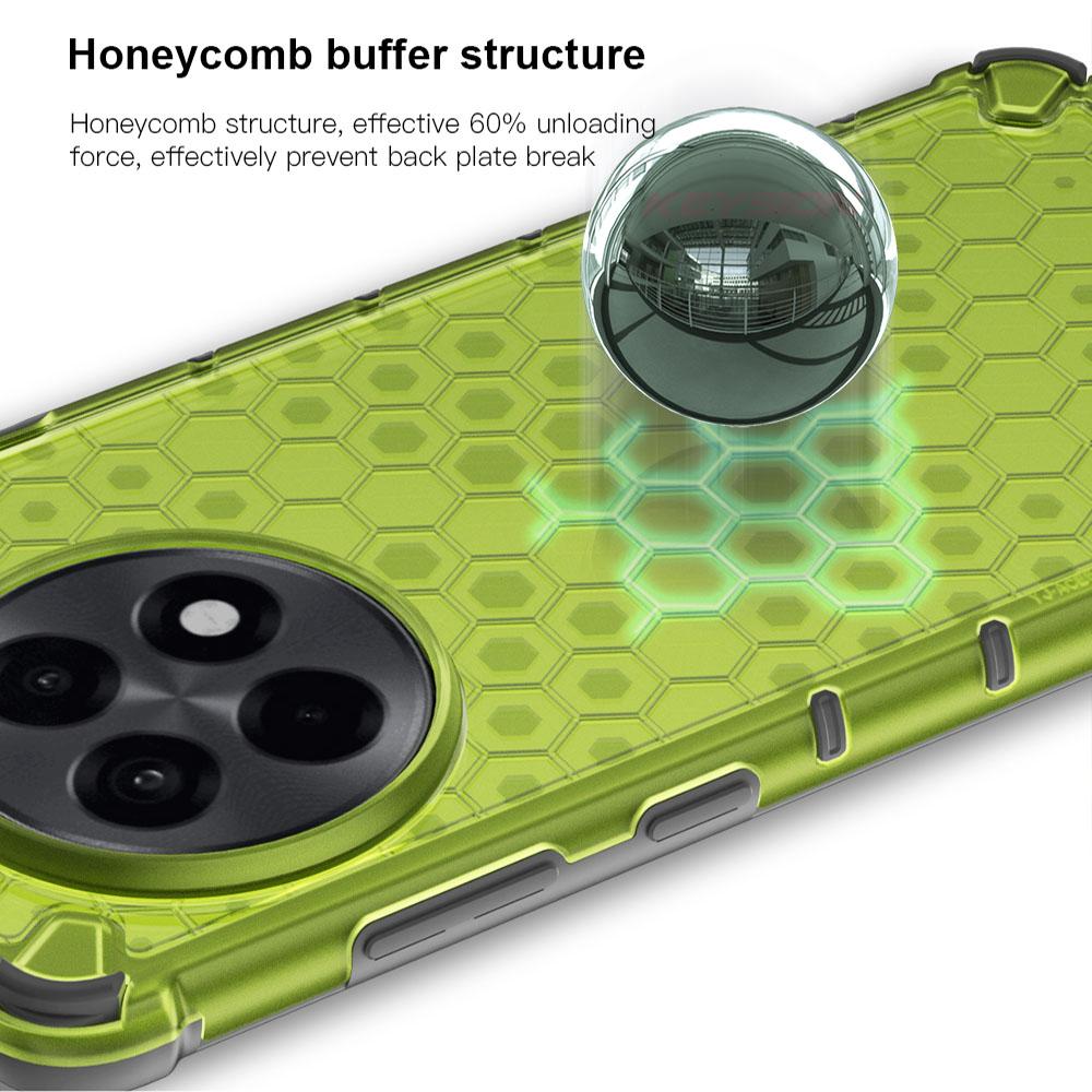 KEYSION Shockproof Armor Case for OnePlus 13R 5G 1+13r Soft Silicone+PC Transparent Honeycomb Phone Cover for OnePlus Ace 5 Pro