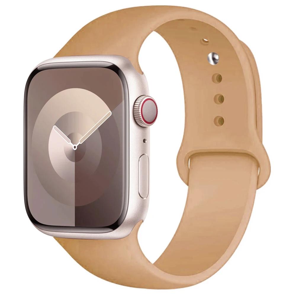 

Силіконовий Ремінець Для Apple Watch ремінець 44мм 45мм 40мм 41мм 42-46мм 49мм спортивний браслет iwatch серії 11-10-9-8 7 6 5 4 SE-Ultra 2/3 40 41 S11-10 42mm ML
