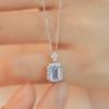 Blue Perfume Bottle Pendant Necklace Minimalist Light Luxury Choker Chain Stylish Versatile Women's Jewelry