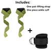 Correas de Levantamiento de Peso Gym Hard Pull Acolchadas Soporte de Muñeca Cinturón Deadlift Tobilleras Entrenamiento Crossfit Fitness para Hombres y Mujeres