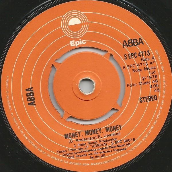 

7inch Record ABBA - Money, Money, Money SEPC4713 Epic 1976 UK Pop Used