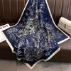 Fashion printed silk scarf twill silk high quality square scarf women's headscarf 91x91cm travel shawl autumn and winter scarf