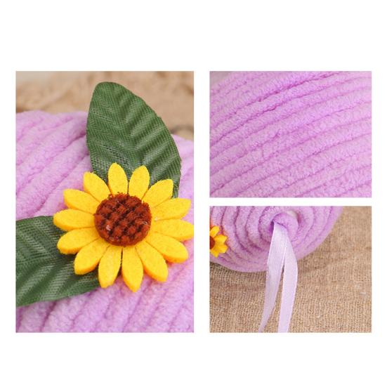 Yousheng Easter Egg Hanging Ornament DIY Crochet Easter Egg with Sunflower for Easter Basket Stuffer Holiday Party Tree Decor