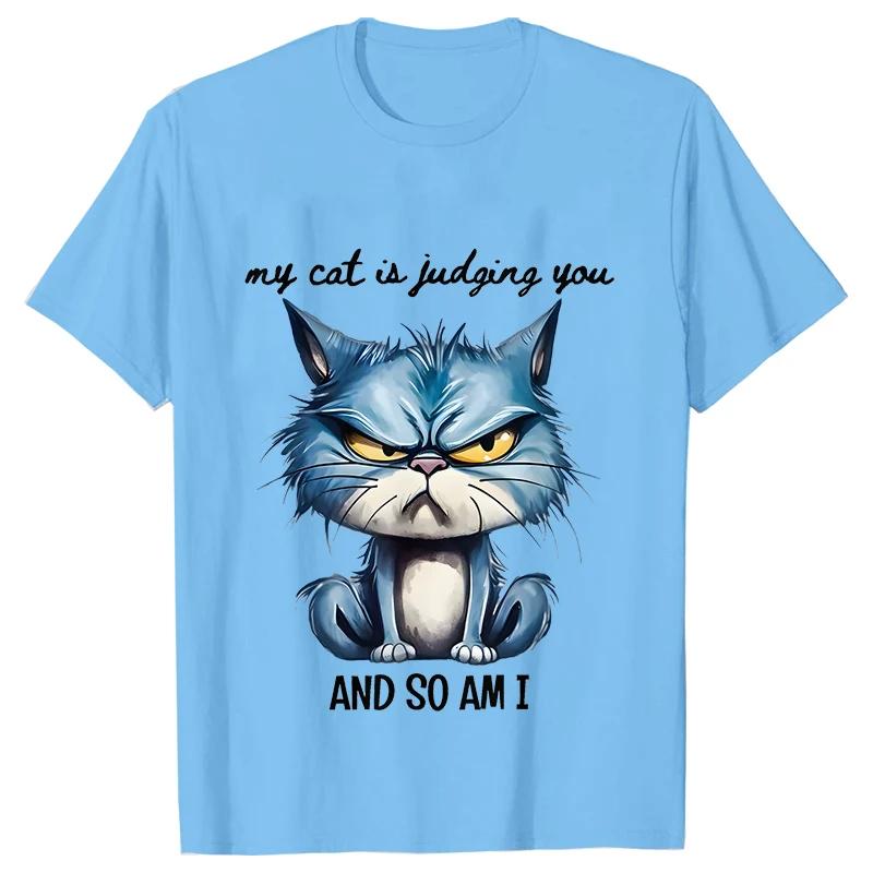 Funny Cat Sarcastic Antisocial Attitude Print Tshirts for Women Angry Cat Tshirts Not Today Introvert Female Tee Shirts Femme