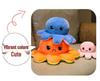 Reversible Double-Sided Octopus Plush Toy - Cute Face-Changing Doll for Girls Birthday Gift