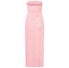 Women Spring Solid Color Sleeveless Knitted Strapless Dress Summer Casual A-Line High Waist Slim Long Dresses S-XL