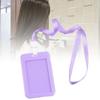 Badge Holder Bright Color Thick Sturdy ABS Rounded Corner Waterproof Bus Card Holder with Lanyard for Company School