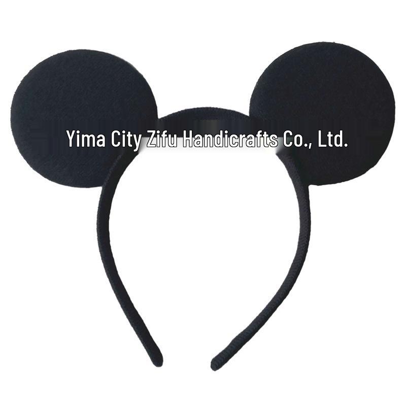 

Mickey & Minnie Children s Party Set: Headband, Ears, Gloves, Clown Nose One Size