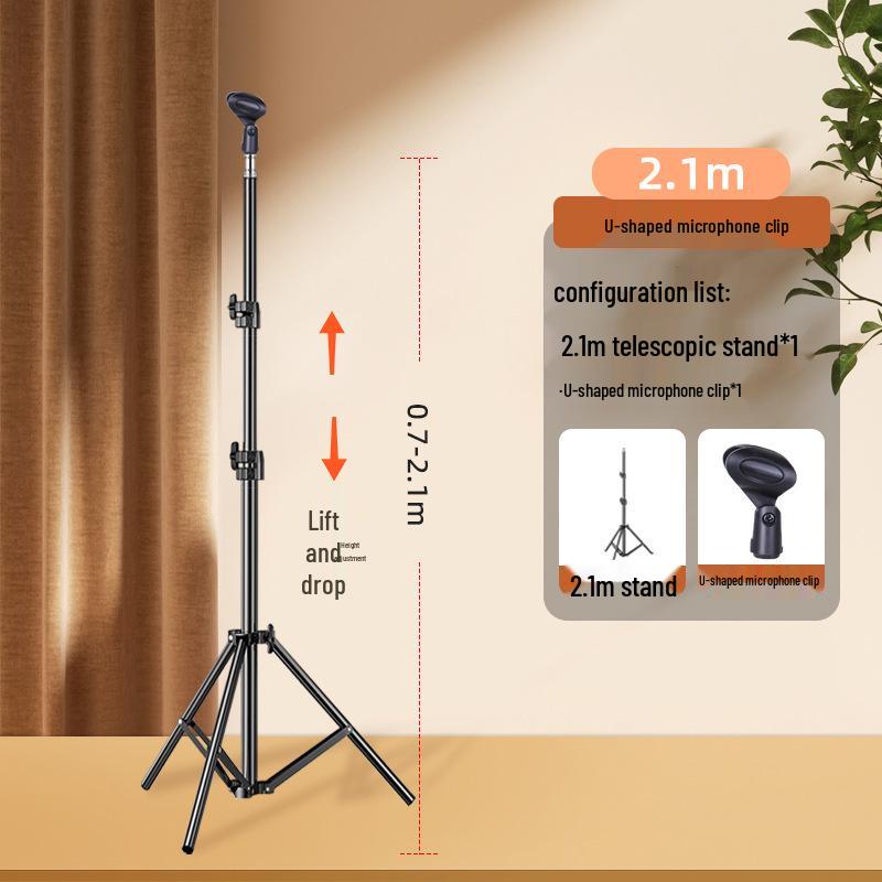 Regulowany Metalowy Statyw Mikrofonowy na Scenę i do Streamingu