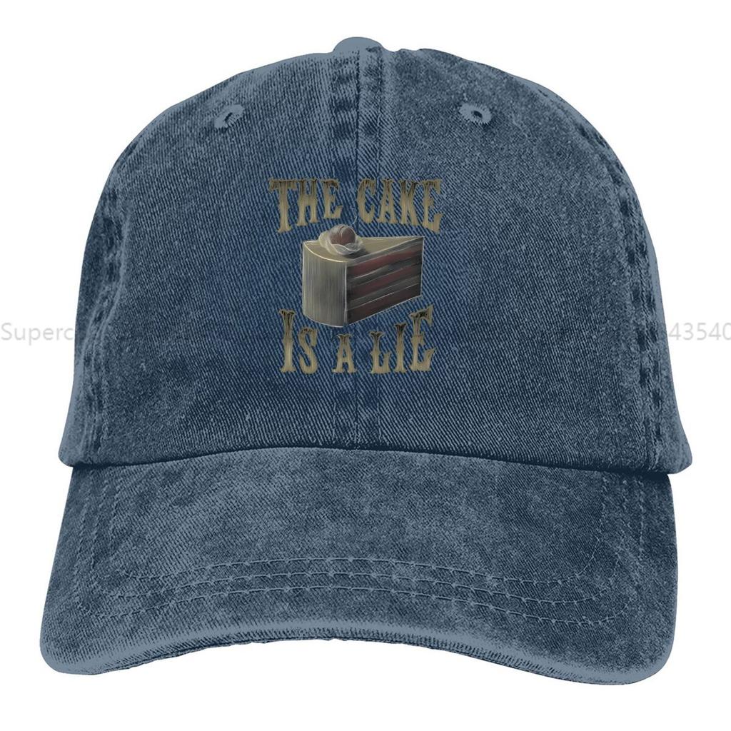 The Cake Is A Lie Baseball Cap Unisex Hats Wounisex Visor Protection Snapback Portal Game Caps