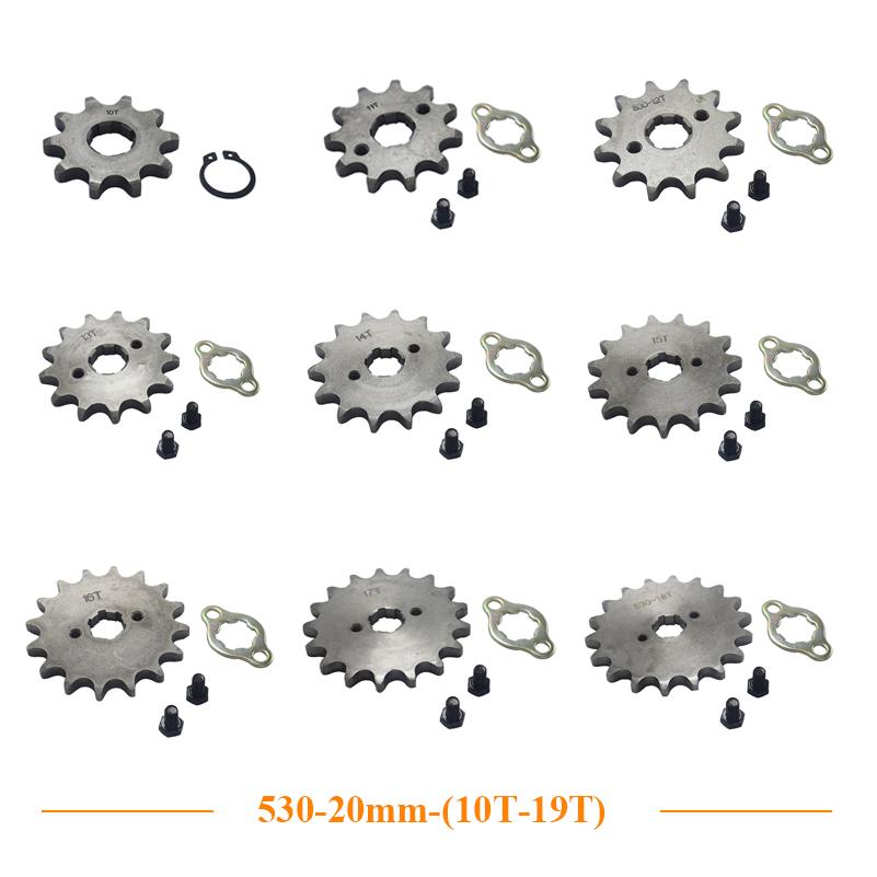 Motorcycle Front Drive Gear Engine Sprocket 530 10T 12T 13T 14T 15T 16T 17T 18T for Dirt Pit Bike ATV Quad Spare Parts GO Kart