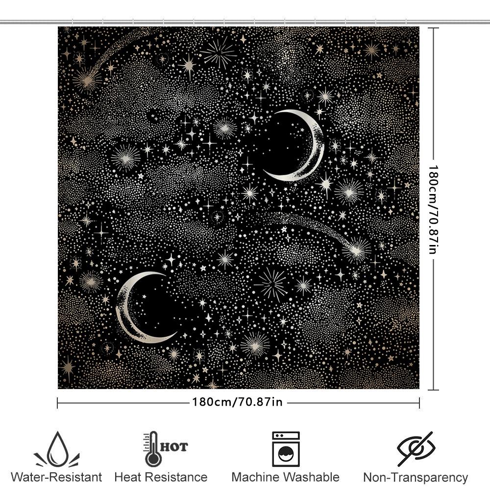 Modernes Badezimmer Duschvorhang-Set Graues Geometrisches Muster Wasserdichtes Gewebe Für Heimdekoration.